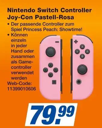 Expert Nintendo switch controller joy-con pastell-rosa Angebot