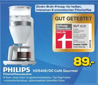 Euronics Philips filterkaffeemaschine hd5416/00 café gourmet Angebot