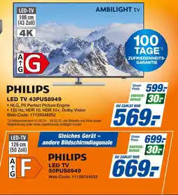 Expert Philips led tv 43pus8949 oder led tv 50pus8949 Angebot