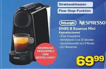 Euronics Delonghi en85.b essenza mini kapselautomat Angebot