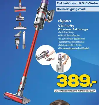 Euronics Dyson v11 fluffy kabelloser akkusauger Angebot