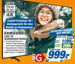 Expert Samsung led tv gu85du8079uxzg Angebot