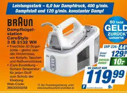 Expert Braun dampfbügelstation carestyle 3 is 3132 wh Angebot