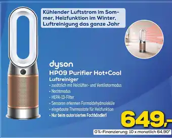 Euronics Dyson hp09 purifier hot+cool luftreiniger Angebot