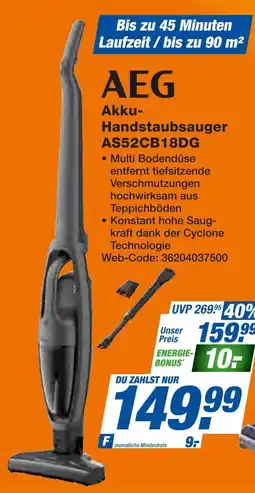 Expert Aeg akku-handstaubsauger as52cb18dg Angebot