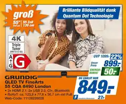 Expert Grundig qled tv finearts 55 cqa 8490 london Angebot