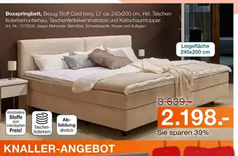 Möbel Inhofer Boxspringbett Angebot