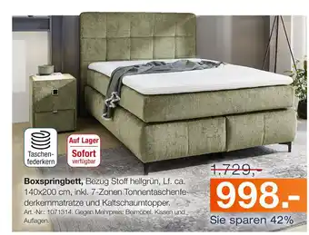 Möbel Inhofer Boxspringbett Angebot