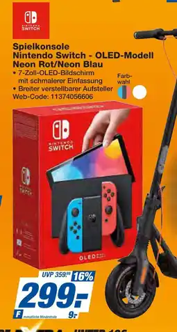 Expert Nintendo switch spielkonsole - oled-modell neon rot/neon blau Angebot