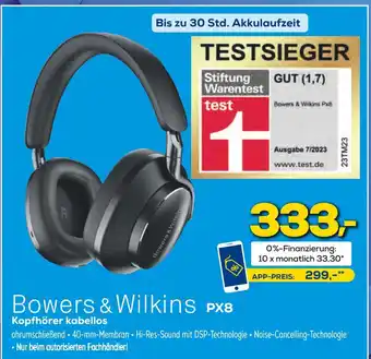 Euronics Bowers & wilkins px8 kopfhörer kabellos Angebot