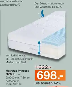 Möbel Inhofer Watertex matratze princess 5000 Angebot