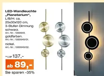 Möbel Inhofer Led-wandleuchte planetarium Angebot