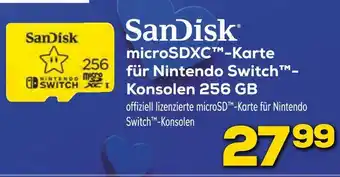 Euronics Sandisk microsdxc-karte für nintendo switch-konsolen 256 gb Angebot