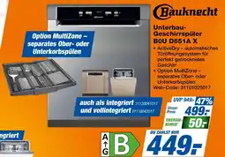 Expert Bauknecht unterbau-geschirrspüler bou d651a x Angebot