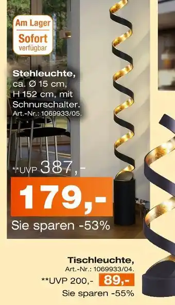 Möbel Inhofer Stehleuchte oder tischleuchte Angebot