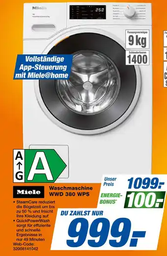 Expert Miele waschmaschine wwd 380 wps Angebot