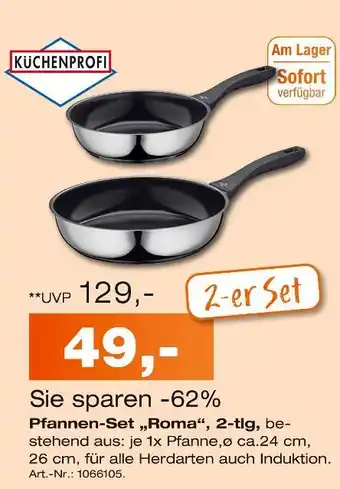 Möbel Inhofer Küchenprofi pfannen-set „roma“, 2-tlg Angebot