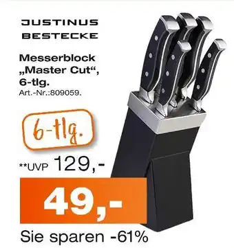 Möbel Inhofer Justinus bestecke messerblock master cut Angebot