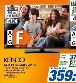 Expert Kendo led tv 43 led 7251 b Angebot