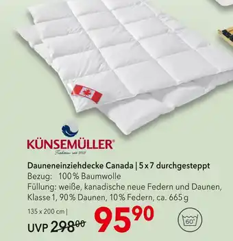 Matratzen Concord Künsemüller dauneneinziehdecke canada Angebot