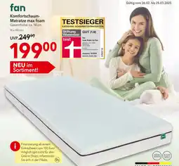 Matratzen Concord Fan komfortschaum-matratze max foam Angebot