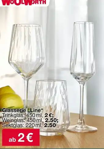 Woolworth Glasserie „line“ Angebot