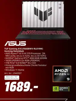 MediaMarkt Asus tuf gaming a16 (fa608wv-rl019w) gaming notebook Angebot