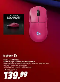 MediaMarkt Logitech pro 2 lightspeed Angebot