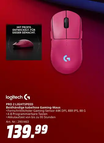 MediaMarkt Logitech pro 2 lightspeed Angebot