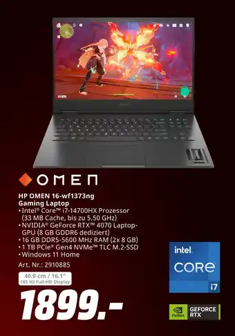 MediaMarkt Hp omen 16-wf1373ng gaming laptop Angebot