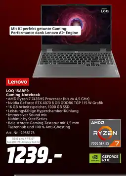 MediaMarkt Lenovo loq 15arp9 gaming-notebook Angebot