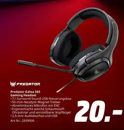 MediaMarkt Predator galea 365 gaming headset Angebot