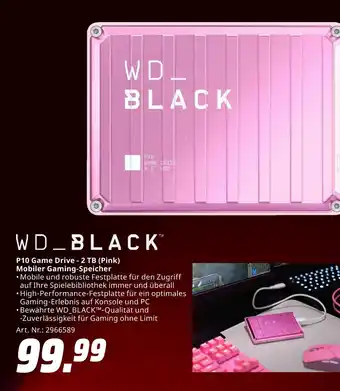 MediaMarkt Wd_black p10 game drive - 2 tb (pink) mobiler gaming-speicher Angebot