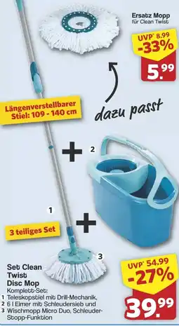 Famila Nord West LEIFHEIT Set Clean Twist Disc Mop Angebot