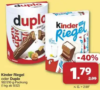 Famila Nord West Kinder Riegel oder Duplo Angebot