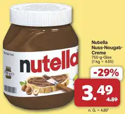 Famila Nord West Nutella Nuss-Nougat Creme Angebot