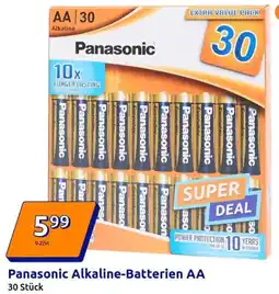 Action Panasonic Alkaline-Batterien AA Angebot