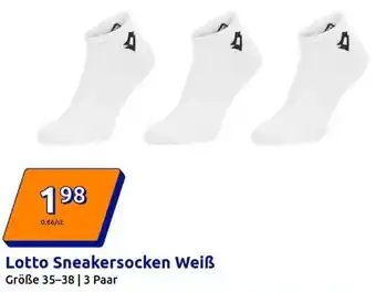 Action Lotto Sneakersocken Weiß Angebot