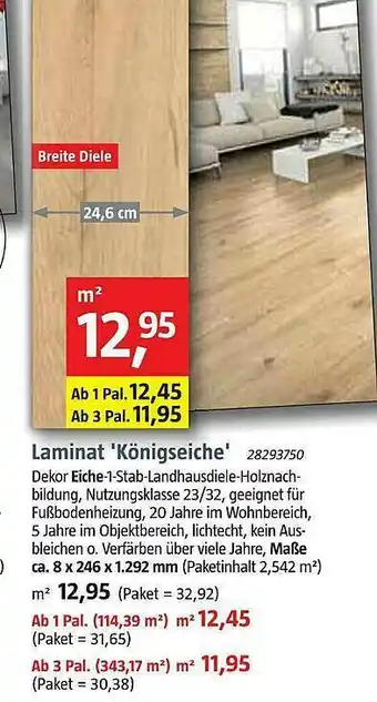 Bauhaus Laminat Königseiche Angebot
