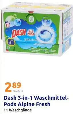 Action Dash 3-in-1 Waschmittel Pods Alpine Fresh Angebot