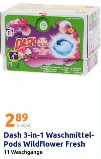 Action Dash 3-in-1 Waschmittel Pods Wildflower Fresh Angebot