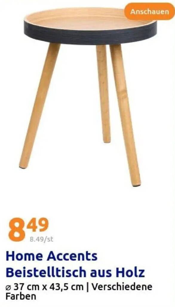 Home Accents Beistelltisch aus Holz Angebot bei Action
