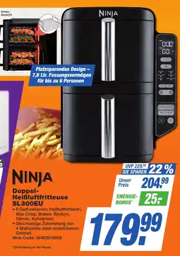 K+B Expert NINJA Doppel Heißluftfritteuse SL300EU Angebot