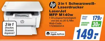 K+B Expert hp 3 in 1 Schwarzweiß Laserdrucker LaserJet MFP M140w Angebot