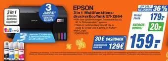 K+B Expert EPSON 3 in 1 MultifunktionsdruckerEcoTank ET-2864 Angebot