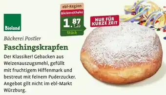 Ebl Naturkost Bäckerei Postler Faschingskrapfen Angebot