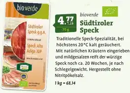 Ebl Naturkost bioverde Südtiroler Speck Angebot