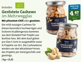 Ebl Naturkost Geröstete Cashews im Mehrwegglas Angebot