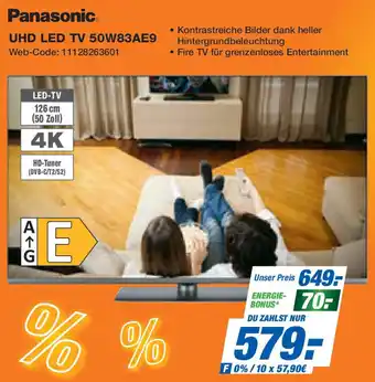 Expert Panasonic UHD LED TV 50W83AE9 Angebot