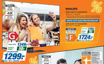 Expert PHILIPS UHD OLED TV 550LED889 Angebot